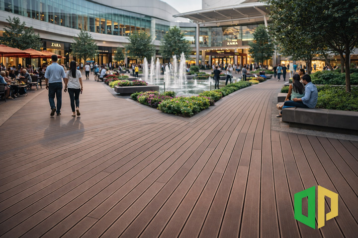 террасная доска ДПК для ТРЦ