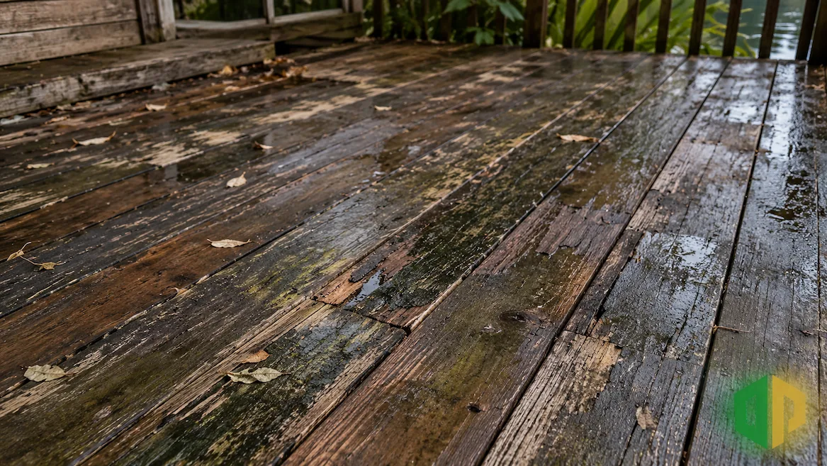 Wooden decking boards
